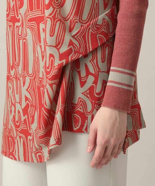 HIROKO KOSHINO / ヒロココシノ チュニック | ロゴプリントジョイントリブチュニック /日本製/洗える | 詳細8