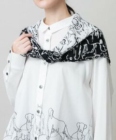 HIROKO KOSHINO / ヒロココシノ マフラー・ショール・スヌード・ストール | DOGプリントスカーフ /洗える