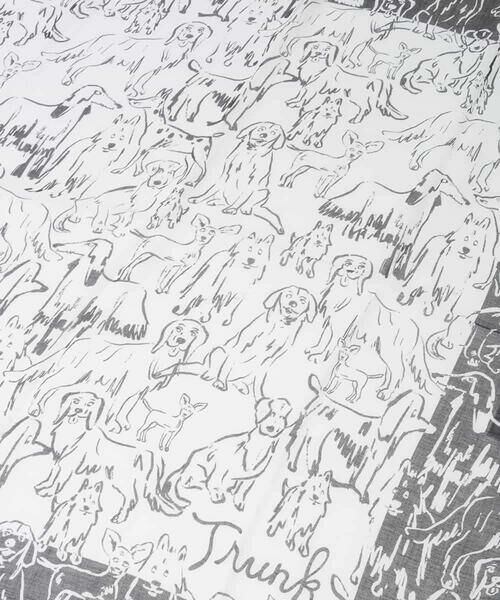 HIROKO KOSHINO / ヒロココシノ マフラー・ショール・スヌード・ストール | DOGプリントスカーフ /洗える | 詳細2