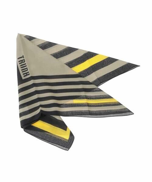 HIROKO KOSHINO / ヒロココシノ マフラー・ショール・スヌード・ストール | スクエアボーダースカーフ /洗える | 詳細1