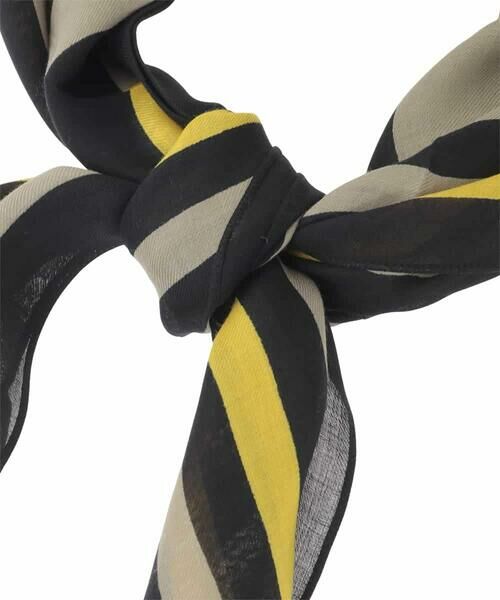 HIROKO KOSHINO / ヒロココシノ マフラー・ショール・スヌード・ストール | スクエアボーダースカーフ /洗える | 詳細4