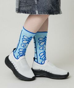 HIROKO KOSHINO / ヒロココシノ その他小物 | ファジーフラワージャカードソックス /日本製/洗濯機で洗える