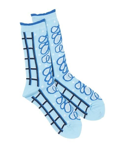 HIROKO KOSHINO / ヒロココシノ その他小物 | ファジーフラワージャカードソックス /日本製/洗濯機で洗える | 詳細2