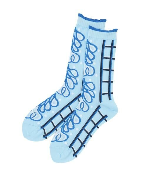 HIROKO KOSHINO / ヒロココシノ その他小物 | ファジーフラワージャカードソックス /日本製/洗濯機で洗える | 詳細3