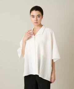 HIROKO KOSHINO / ヒロココシノ シャツ・ブラウス | ダブルポケットサッカーライクシャツ /日本製/洗える