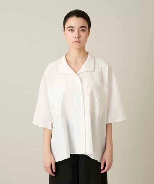 HIROKO KOSHINO / ヒロココシノ シャツ・ブラウス | ダブルポケットサッカーライクシャツ /日本製/洗える | 詳細2