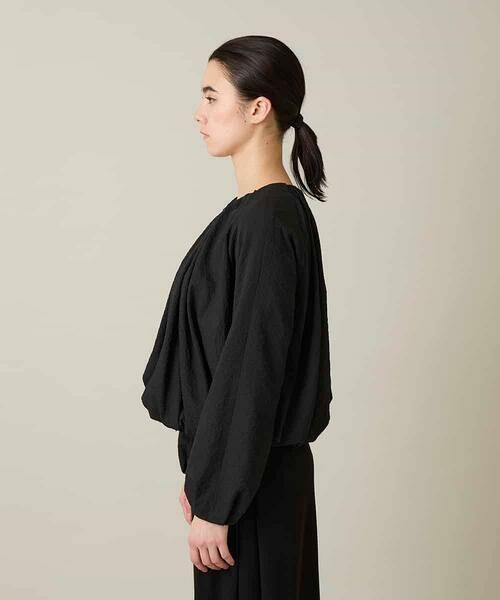HIROKO KOSHINO / ヒロココシノ その他アウター | タックギャザーノーカラーブルゾン /日本製 | 詳細3