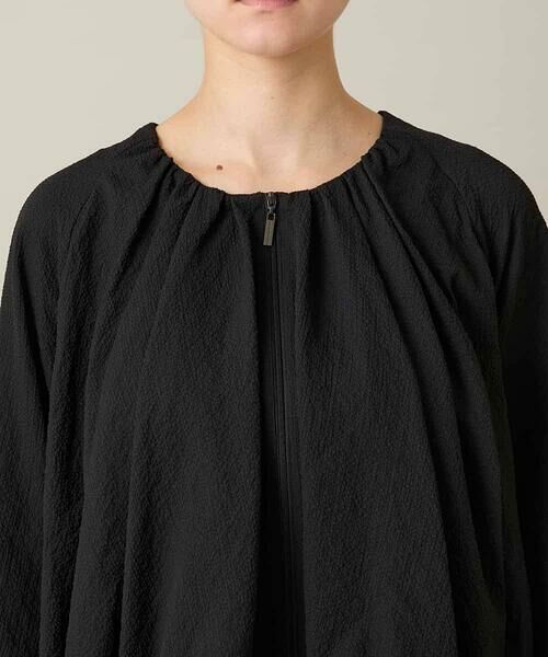 HIROKO KOSHINO / ヒロココシノ その他アウター | タックギャザーノーカラーブルゾン /日本製 | 詳細5