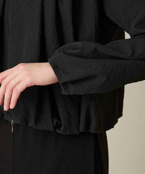 HIROKO KOSHINO / ヒロココシノ その他アウター | タックギャザーノーカラーブルゾン /日本製 | 詳細7