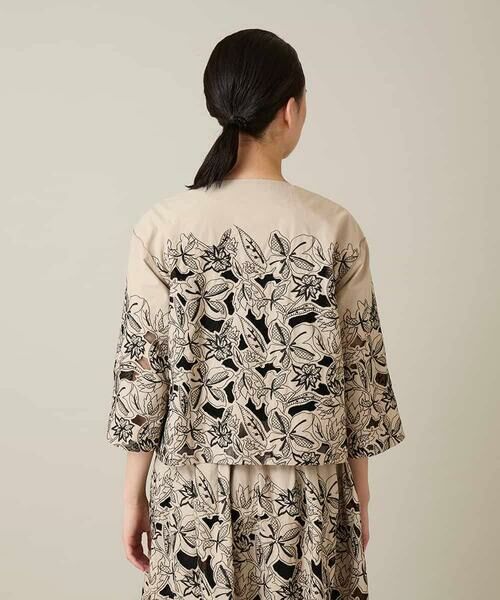 HIROKO KOSHINO / ヒロココシノ シャツ・ブラウス | カットワークフラワーブラウス /洗える | 詳細4
