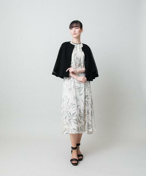 HIROKO KOSHINO / ヒロココシノ ロング・マキシ丈ワンピース | ラインフラワーワンピース /日本製/洗える | 詳細15