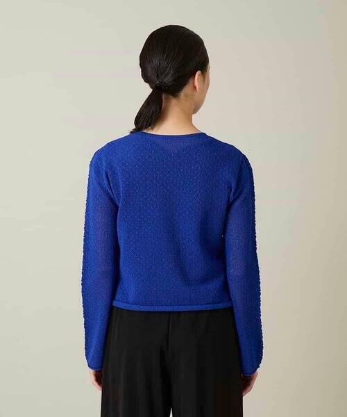 HIROKO KOSHINO / ヒロココシノ ニット・セーター | シアーメッシュニットプルオーバー /洗える | 詳細3