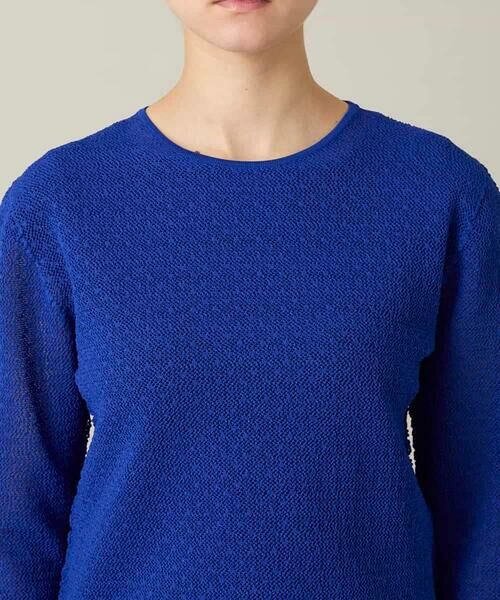 HIROKO KOSHINO / ヒロココシノ ニット・セーター | シアーメッシュニットプルオーバー /洗える | 詳細4