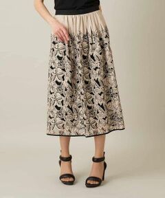 HIROKO KOSHINO / ヒロココシノ ロング・マキシ丈スカート | カットワークフラワースカート /洗える