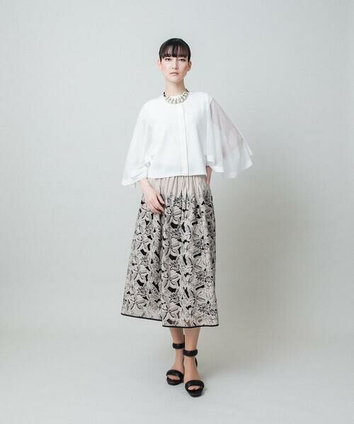 HIROKO KOSHINO / ヒロココシノ ロング・マキシ丈スカート | カットワークフラワースカート /洗える | 詳細10