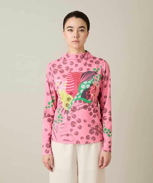 HIROKO KOSHINO / ヒロココシノ カットソー | アートフルフラワーカットソー /日本製/洗える | 詳細1