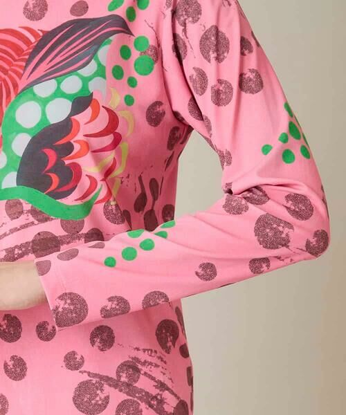 HIROKO KOSHINO / ヒロココシノ カットソー | アートフルフラワーカットソー /日本製/洗える | 詳細7