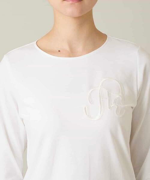 HIROKO KOSHINO / ヒロココシノ カットソー | スパンコールロゴミニマルカットソー /日本製/洗える | 詳細4
