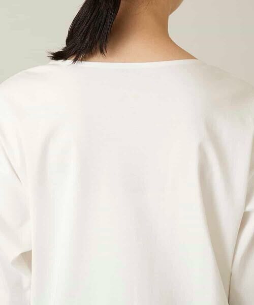 HIROKO KOSHINO / ヒロココシノ カットソー | ボタニカルモチーフ刺繍ロングTシャツ/洗える | 詳細5