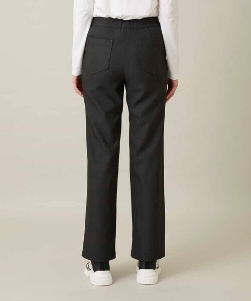 HIROKO KOSHINO / ヒロココシノ チノ・ワークパンツ | スパンコールロゴデニムライクパンツ /日本製/洗える | 詳細3