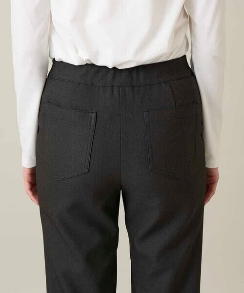 HIROKO KOSHINO / ヒロココシノ チノ・ワークパンツ | スパンコールロゴデニムライクパンツ /日本製/洗える | 詳細7