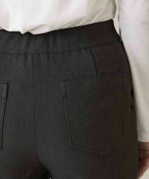 HIROKO KOSHINO / ヒロココシノ チノ・ワークパンツ | スパンコールロゴデニムライクパンツ /日本製/洗える | 詳細8
