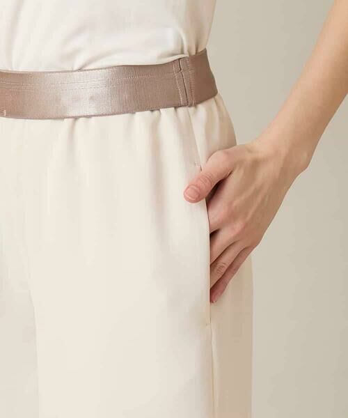 HIROKO KOSHINO / ヒロココシノ チノ・ワークパンツ | シャイニーウエストストレッチワイドパンツ /日本製/洗える | 詳細11