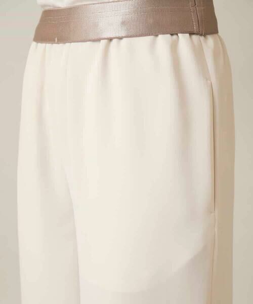 HIROKO KOSHINO / ヒロココシノ チノ・ワークパンツ | シャイニーウエストストレッチワイドパンツ /日本製/洗える | 詳細2