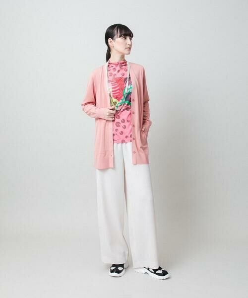 HIROKO KOSHINO / ヒロココシノ チノ・ワークパンツ | シャイニーウエストストレッチワイドパンツ /日本製/洗える | 詳細3