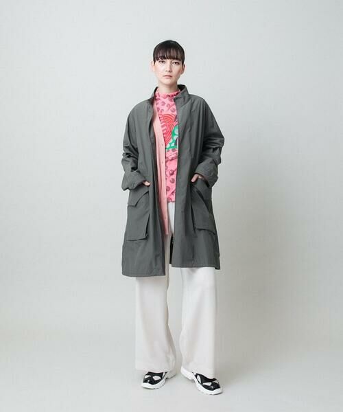 HIROKO KOSHINO / ヒロココシノ チノ・ワークパンツ | シャイニーウエストストレッチワイドパンツ /日本製/洗える | 詳細4