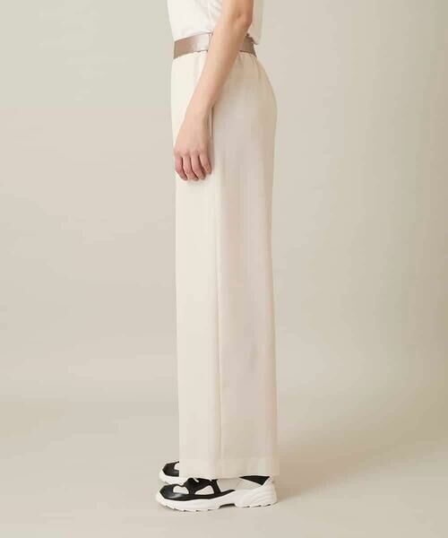 HIROKO KOSHINO / ヒロココシノ チノ・ワークパンツ | シャイニーウエストストレッチワイドパンツ /日本製/洗える | 詳細7