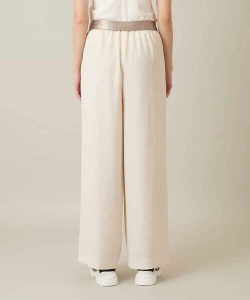 HIROKO KOSHINO / ヒロココシノ チノ・ワークパンツ | シャイニーウエストストレッチワイドパンツ /日本製/洗える | 詳細8