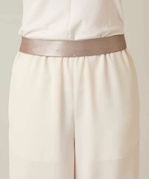 HIROKO KOSHINO / ヒロココシノ チノ・ワークパンツ | シャイニーウエストストレッチワイドパンツ /日本製/洗える | 詳細9