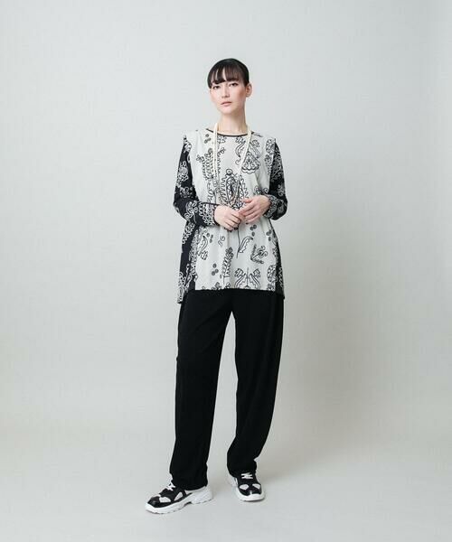 HIROKO KOSHINO / ヒロココシノ シャツ・ブラウス | ボタニカルプリントチュニック丈ブラウス /日本製/洗える | 詳細11