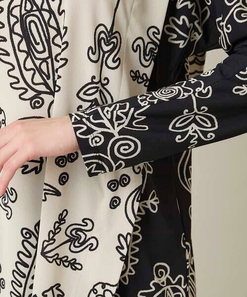 HIROKO KOSHINO / ヒロココシノ シャツ・ブラウス | ボタニカルプリントチュニック丈ブラウス /日本製/洗える | 詳細6