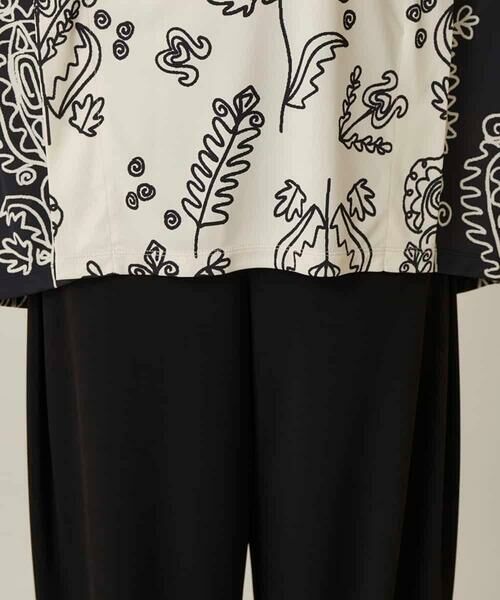 HIROKO KOSHINO / ヒロココシノ シャツ・ブラウス | ボタニカルプリントチュニック丈ブラウス /日本製/洗える | 詳細8