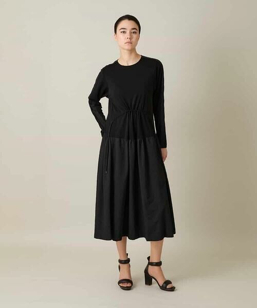 HIROKO KOSHINO / ヒロココシノ ロング・マキシ丈ワンピース | 異素材コンビネーションワンピース /日本製/洗える | 詳細1