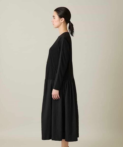 HIROKO KOSHINO / ヒロココシノ ロング・マキシ丈ワンピース | 異素材コンビネーションワンピース /日本製/洗える | 詳細3