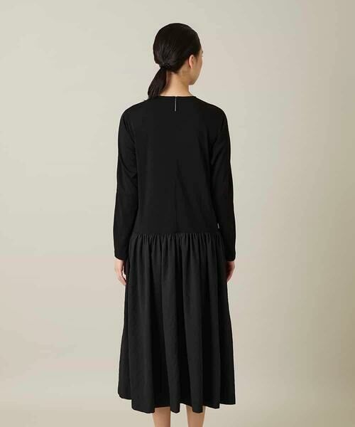 HIROKO KOSHINO / ヒロココシノ ロング・マキシ丈ワンピース | 異素材コンビネーションワンピース /日本製/洗える | 詳細4