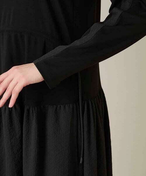 HIROKO KOSHINO / ヒロココシノ ロング・マキシ丈ワンピース | 異素材コンビネーションワンピース /日本製/洗える | 詳細8