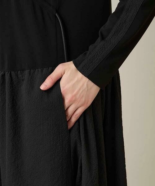 HIROKO KOSHINO / ヒロココシノ ロング・マキシ丈ワンピース | 異素材コンビネーションワンピース /日本製/洗える | 詳細9