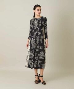 HIROKO KOSHINO / ヒロココシノ ロング・マキシ丈ワンピース | ボタニカルプリントサイドポケットワンピース /日本製/洗える