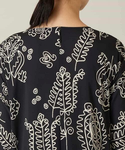 HIROKO KOSHINO / ヒロココシノ ロング・マキシ丈ワンピース | ボタニカルプリントサイドポケットワンピース /日本製/洗える | 詳細5