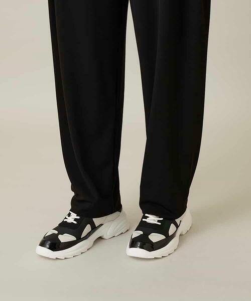 HIROKO KOSHINO / ヒロココシノ チノ・ワークパンツ | サイドタックテーパードパンツ /日本製/洗える | 詳細7