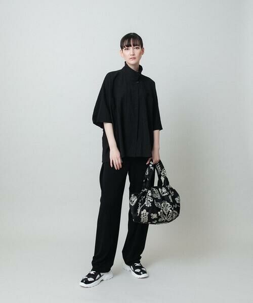 HIROKO KOSHINO / ヒロココシノ チノ・ワークパンツ | サイドタックテーパードパンツ /日本製/洗える | 詳細9