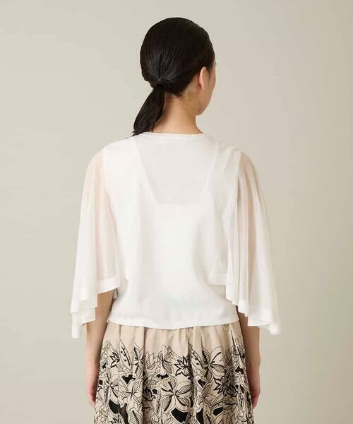 HIROKO KOSHINO / ヒロココシノ カーディガン・ボレロ | フレアスリーブシアーニットカーディガン /洗える | 詳細4