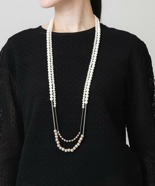 HIROKO KOSHINO / ヒロココシノ ネックレス・ペンダント・チョーカー | コンビネーションロングネックレス/日本製（アイボリー）