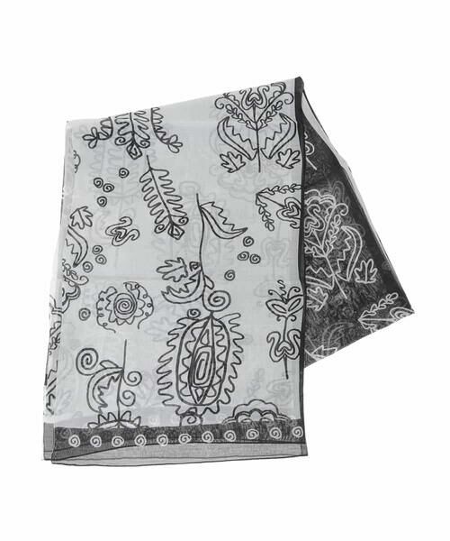 HIROKO KOSHINO / ヒロココシノ マフラー・ショール・スヌード・ストール | ボタニカルプリントストール | 詳細1