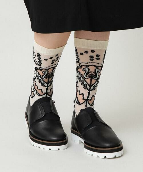 HIROKO KOSHINO / ヒロココシノ その他小物 | ボタニカルメッシュソックス/日本製/洗濯機で洗える（オフホワイト）