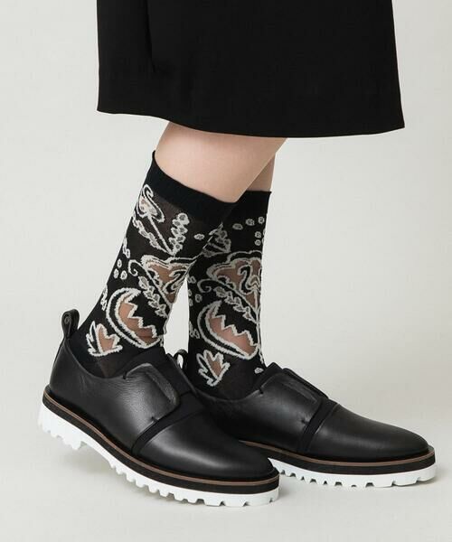 HIROKO KOSHINO / ヒロココシノ その他小物 | ボタニカルメッシュソックス/日本製/洗濯機で洗える（ブラック）